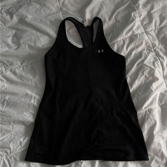Under Armour Black Fitted Sleeveless Tank Top - Picture 2 of 11